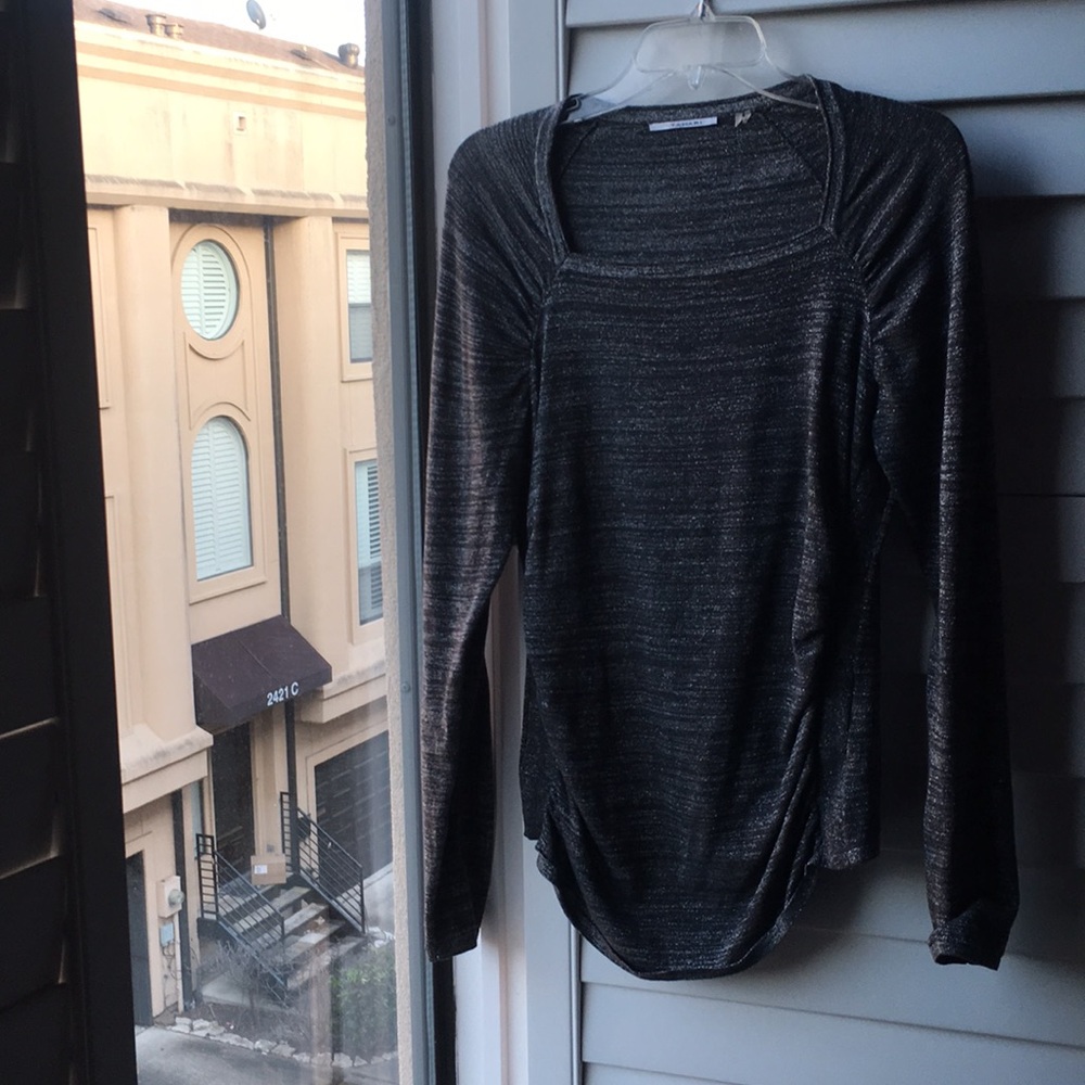 Gray silver Tahari pullover